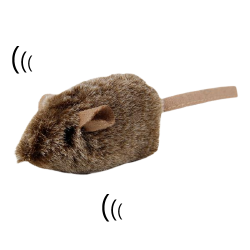 Pluszowa mysz myszka piszcząca przy dotyku dźwięk